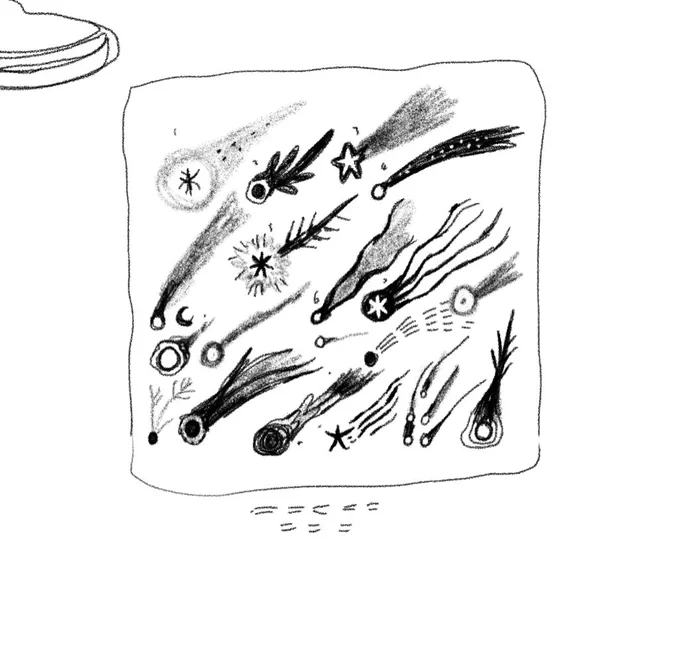 idea for a print of just comets 