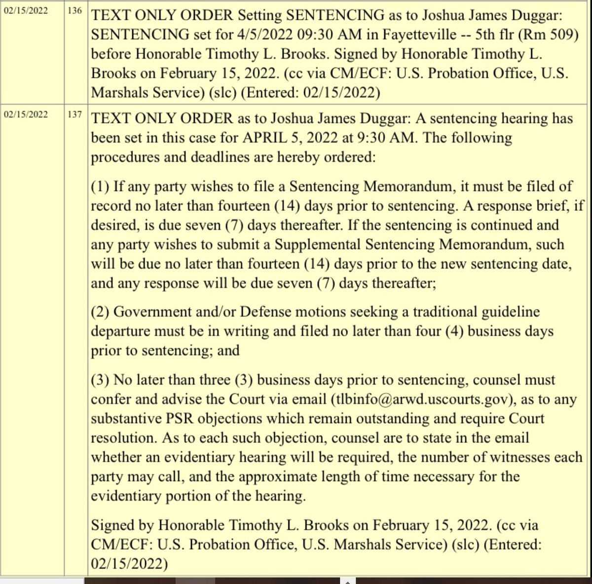CharlotteOnTheW's tweet photo. Josh Duggar sentencing hearing scheduled https://t.co/ULT0NNblTC
