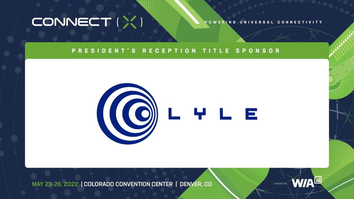 ConnectX_USA's tweet photo. 🥳 The @WIAorg team is happy to welcome @thelylecompany as a Sponsor at #ConnectX22! 

Make plans now to join us in Denver and take advantage of our Early Bird Discount: https://t.co/dmdaL6iN16

#ConnectX22 #connectivity #infrastructure #5G #Wireless https://t.co/YMMtx0cyFu