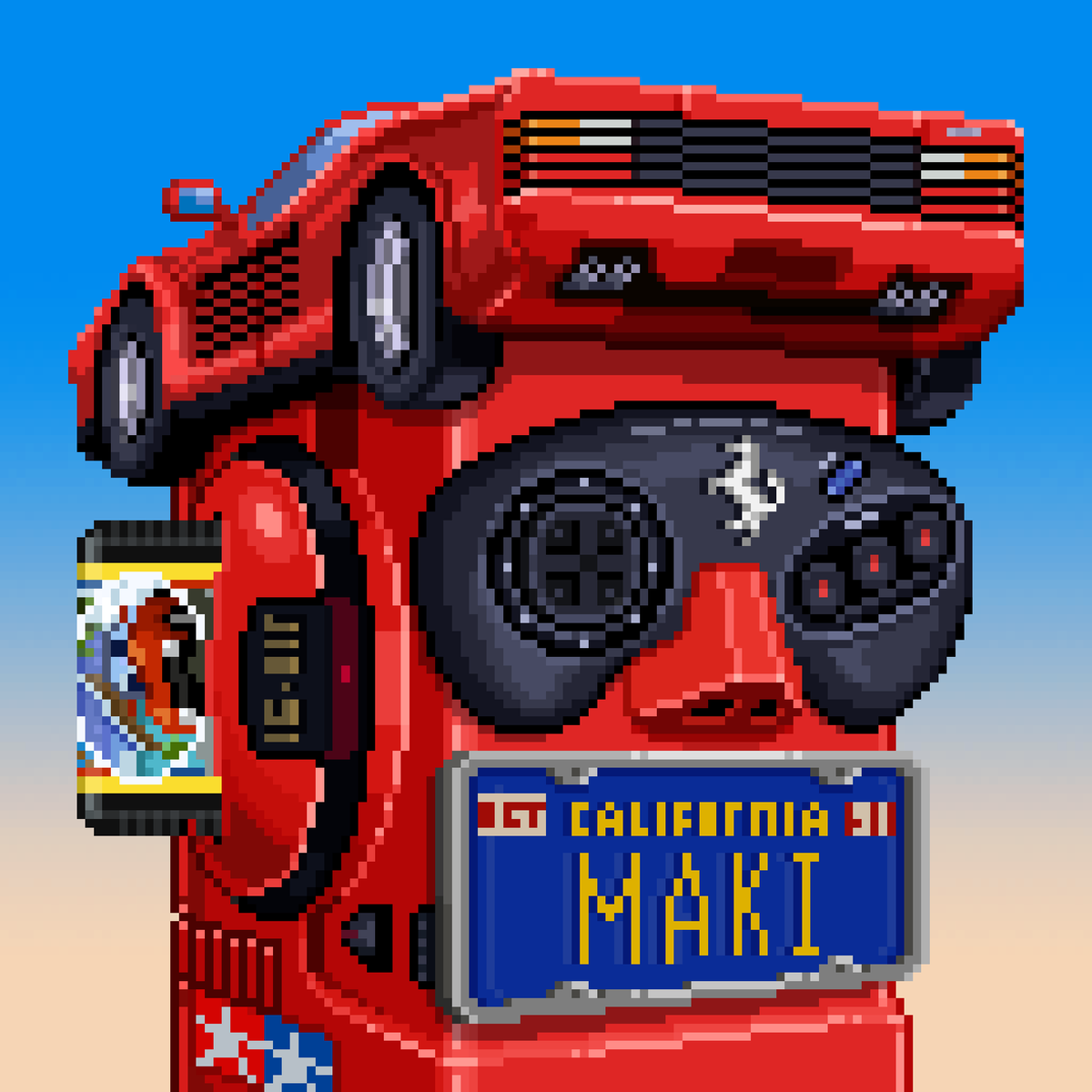 BKK_BROS's tweet photo. DasHutch bought GameBro #078 🍣🚗🌬️
(OutRun inspired) 
from @nonfungiblebozo
for 0.65 Eth
Thanks &amp; congrats to both of you ❤️💙
👉https://t.co/0FknpBhcMq https://t.co/rYWjObBzS4
