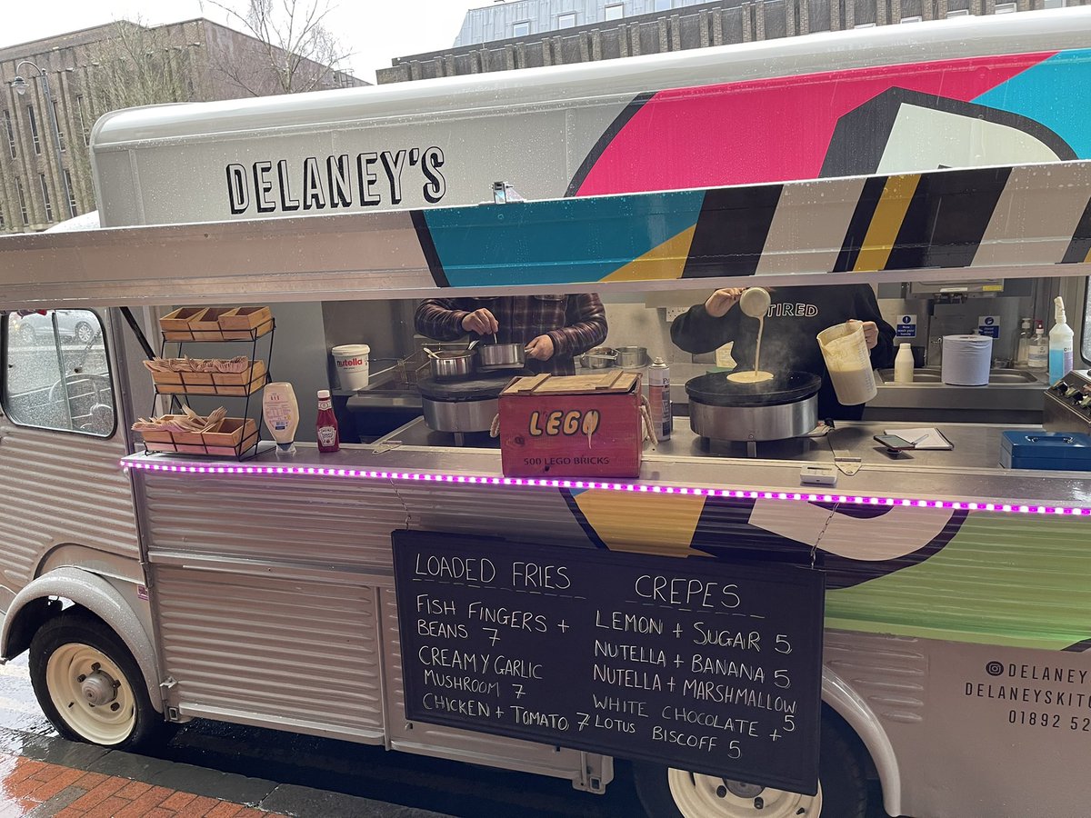 ahttw's tweet photo. The amazing @Delaneystwells are out the front of the #assemblyhalltheatre all week! Keeping everybody fed during #dancefest come and get the best loaded fries, crepes (and more) around! #Delaneys #Food #Support #TunbridgeWells #Local #FoodTruck #DanceFest https://t.co/B09qun6OC4