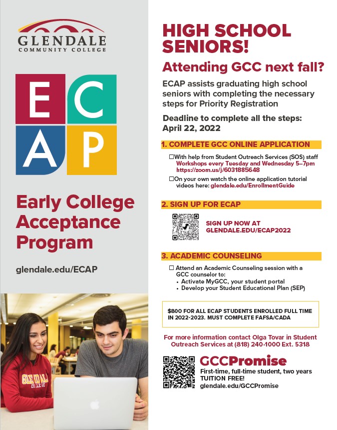 JBHSGuidance's tweet photo. Glendale Community College's Early Acceptance Program virtual application workshop is on Wed, 2/23 from 12 - 1pm. Students just sign up in the College &amp; Career Center to attend. You will need a Chromebook or laptop and some documents listed below! https://t.co/rs3EZoab4y