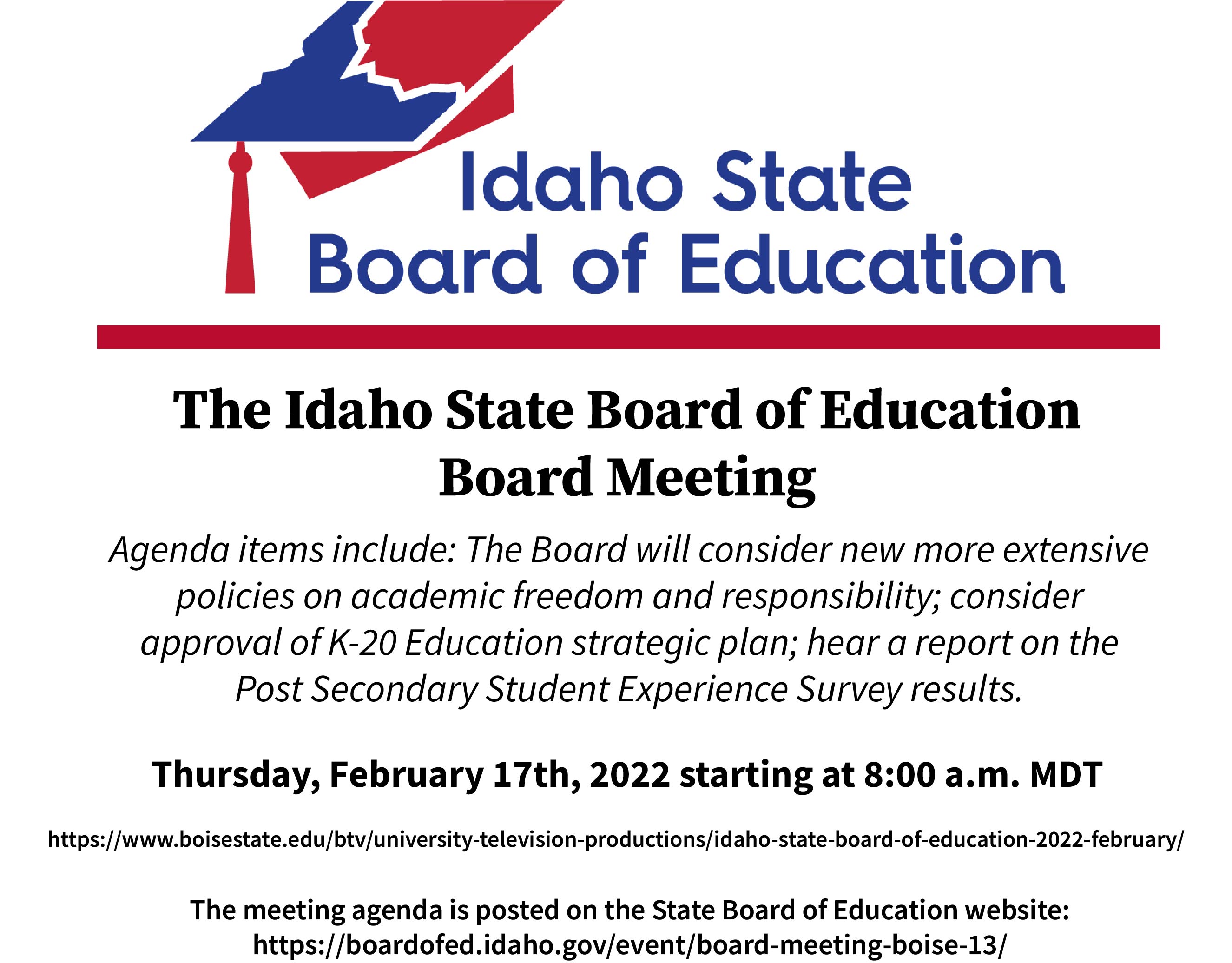 Uidaho Fall 2022 Schedule Id State Board Of Ed (@Idsboe) / Twitter