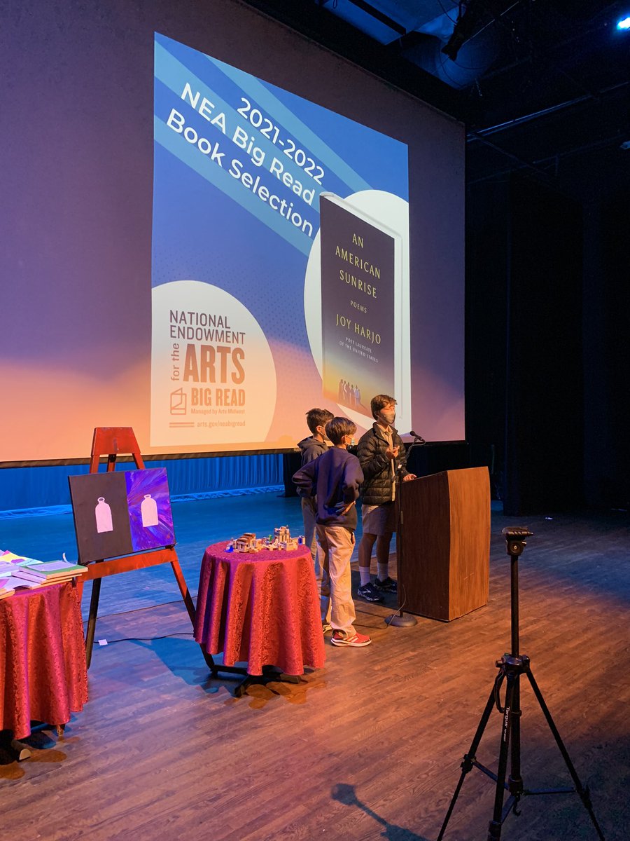campbellMVPS's tweet photo. Presenting #artiststatements at @7StagesATL @JoyHarjo https://t.co/Kgw7fZ5pnJ