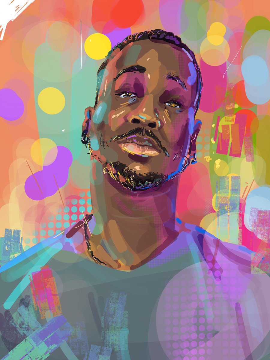 LamaroSmith's tweet photo. Every few years, a new self portrait. 

#artistsontwitter #selfportrait #digitalart #Procreate https://t.co/HzOqKczsaK