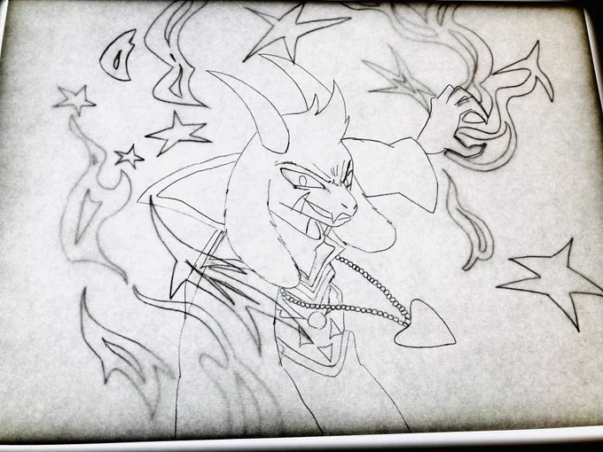 〖アニメ的線画〗
アズリエルの✨攻撃と⚡️攻撃。
それを避けて逃げる😑。 #UNDERTALE 
