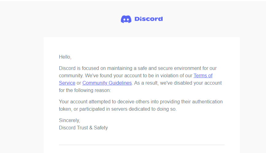 UvytopiaNFT's tweet photo. Well... 
I guess Discord banned my discord with a wrong accusation 😐 https://t.co/rdjpubXdGU