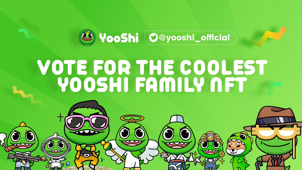 📣If don't consider HashRate, which #YOOSHI Family #NFT is the coolest one in your heart?👀

❤️Comment the coolest #YOOSHI family NFT in your heart
❤️Follow us &amp; RT &amp; Like

🎁 $10 $YOOSHI * 10 #YooShifamily
