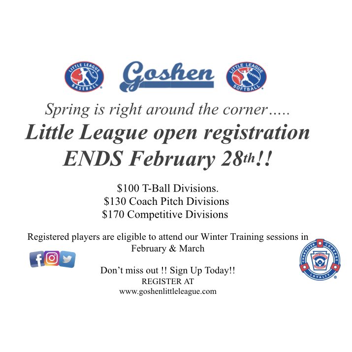 Goshen Little League tweet media