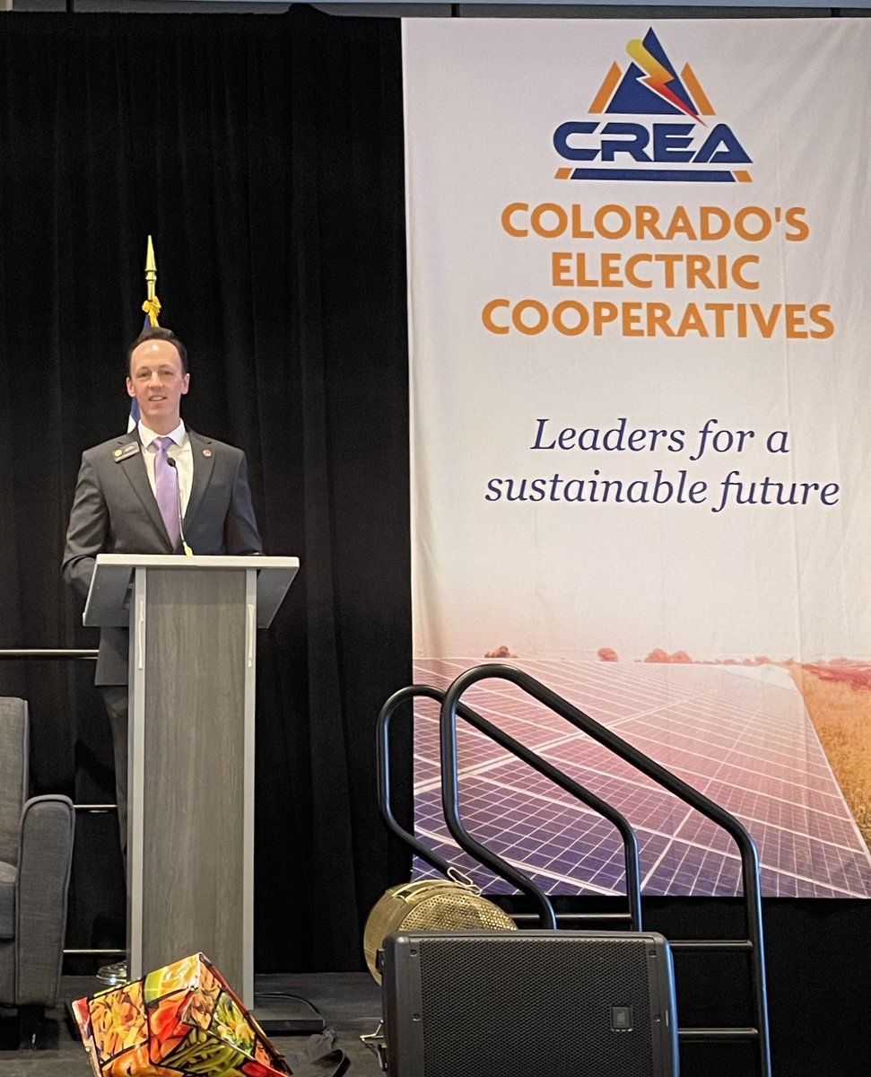 ColoradoREA's tweet photo. We appreciate Rep. @Dylan_RobertsCO visiting with representatives of #coloradoselectriccoops this morning about what’s happening at the State Capitol. #ColoradoGeneralAssembly #coloradolegislation #electriccoops https://t.co/Qba1OX32U6