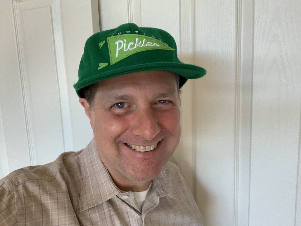 MappingThePath's tweet photo. Showing my support for @picklesbaseball during their missing-mascot ordeal with this fine new @officialeague hat! https://t.co/BZo8pwnvvv