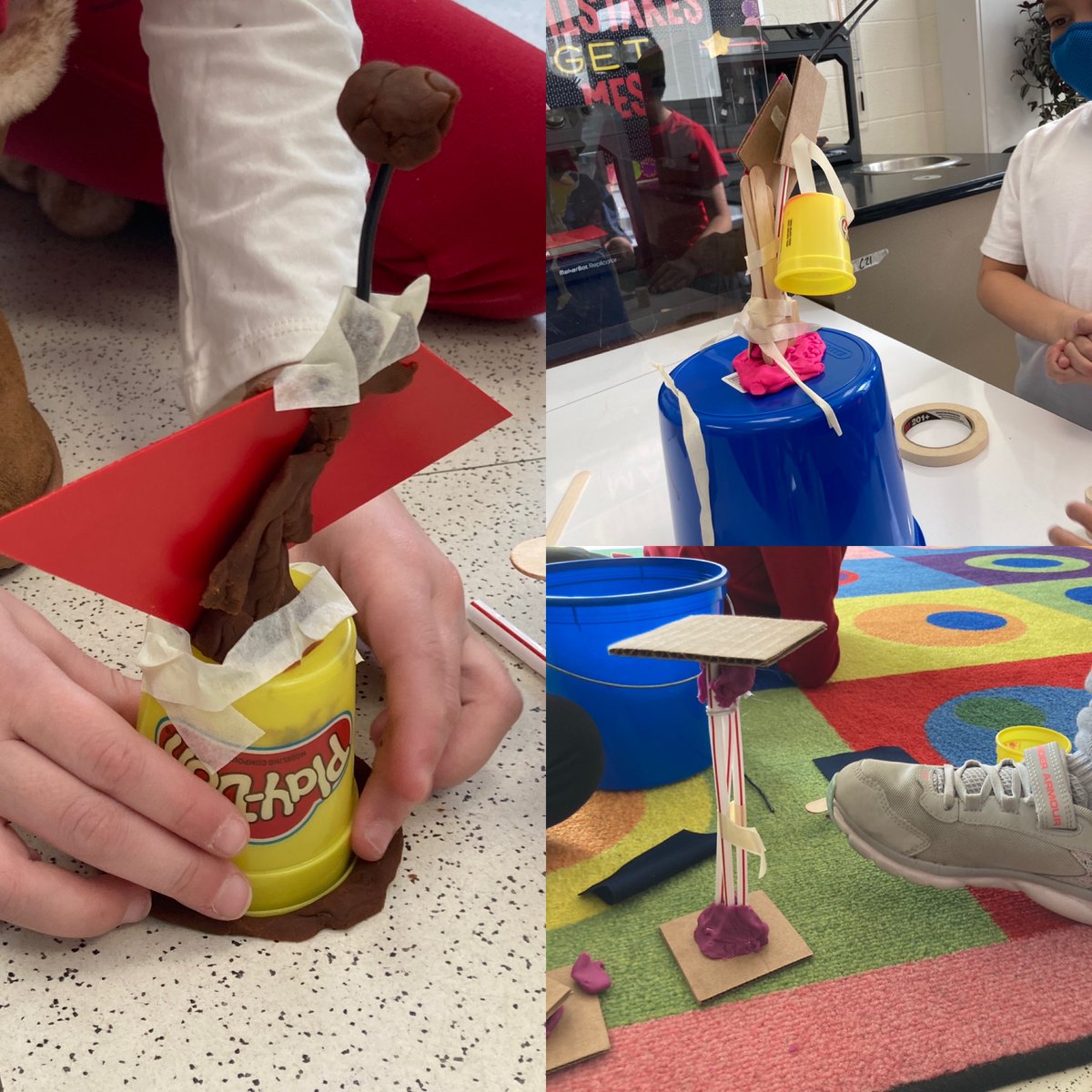 lakeviewstemlab's tweet photo. We've been busy in the STEM lab! 1st grade made models for animal adaptations,  2nd investigated solids as building materials, and 4th grade used their measurement skills to design and build keychains with the 3D printers! #STEMeducation https://t.co/AIvuCRXLdj