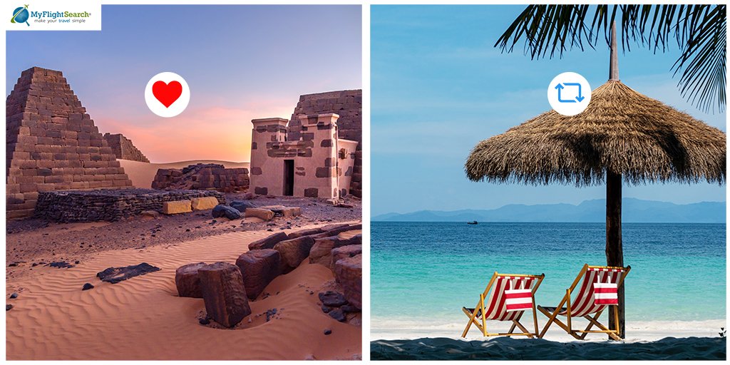 myflightsearch's tweet image. Where would you love to be? Exploring millennium-old ancient marvels or lounging in a sun-kissed beach somewhere in the Bahamas. 
Hint: there is no wrong answer

#beach #beachlife #beachphotography #beachday #pyramid #egypt #photographylovers #travelphotography