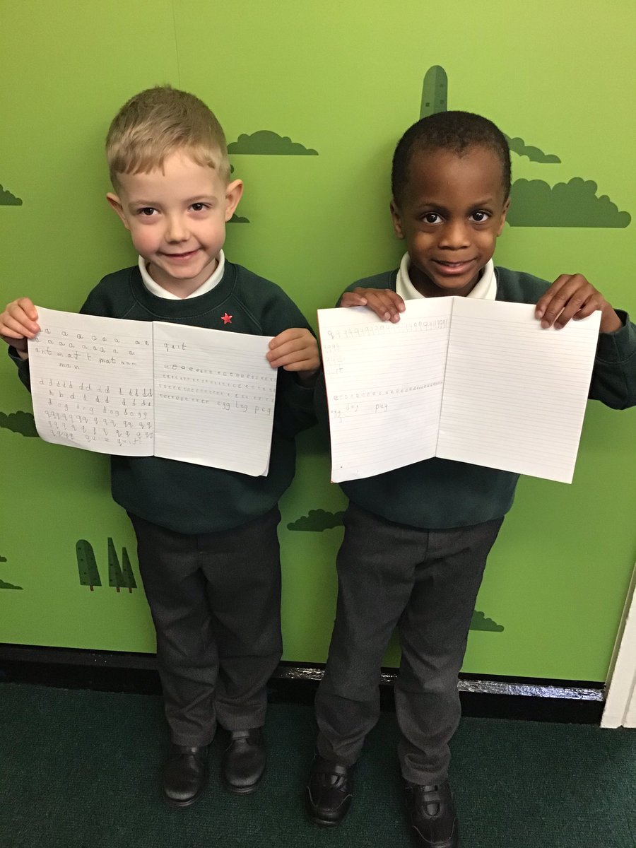 BGloveswriting's tweet photo. Absolutely blown away with the handwriting I saw this morning from @BradleyGreenFS . I was also blown away with the confidence and understanding of their phonics. Very very proud and impressed. Well done boys ✨💚 #challenge #confidence #ambitionforexcellence https://t.co/rQxQ4dMMGb