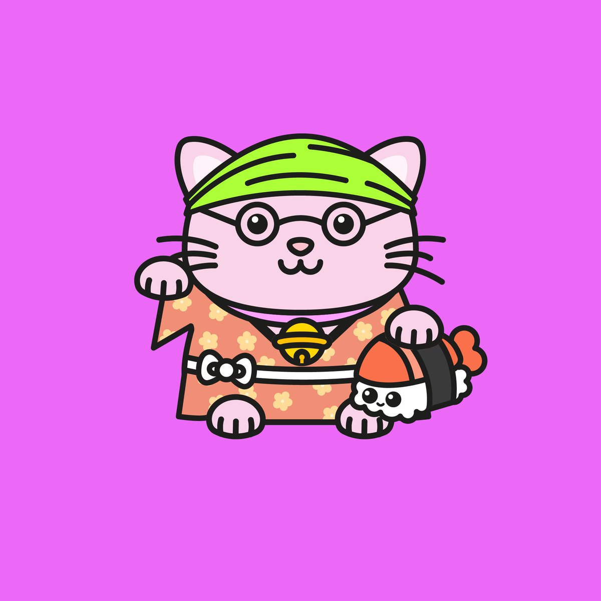 amidriel_'s tweet photo. My @nekofriendsNFT is revealed and it’s soo cute with it’s little sushi fren🥺💜🍣

The collection is still minting so go get your cute little friend🌸

#NFTCollection #nftart #NFTMint https://t.co/kIuYcz4H0B