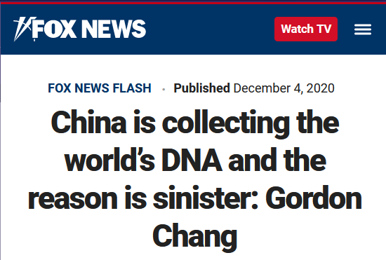 2 things to know about China:

1) They are capable of human cloning
2) They are collecting everyone's DNA