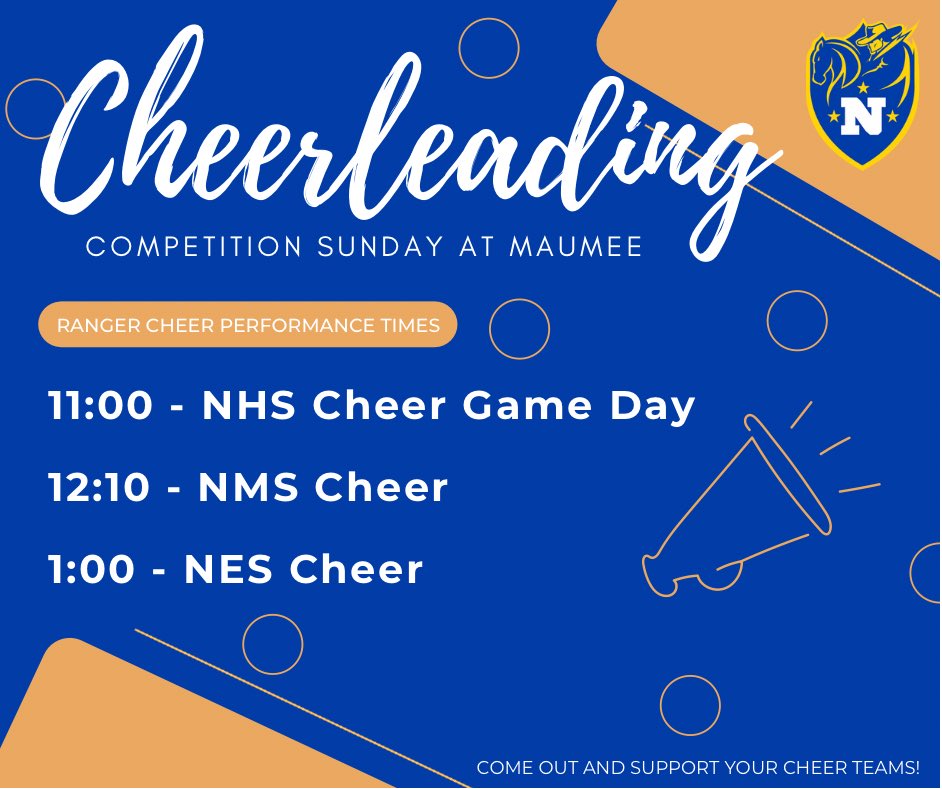 Sunday come support your Northwood Cheer teams!!💙 #rangernation #nhscheer