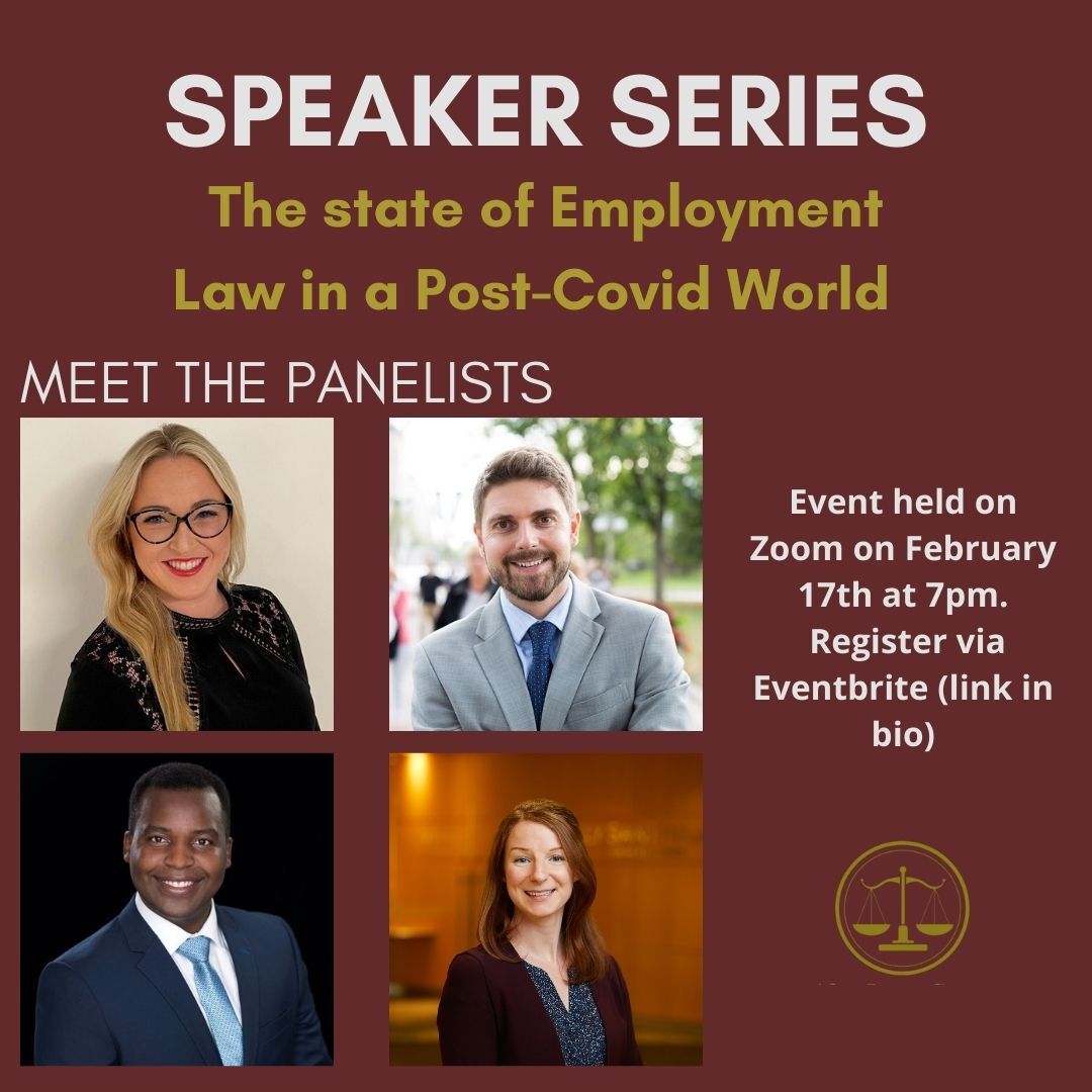 Looking forward to this #emplaw event in partnership with the <a href="/Telfer_uOttawa/">Telfer School of Management</a> Law Society &amp; <a href="/uocommonlaw/">uOttawa | COMMON LAW</a>.  Excited to have the excuse to hang out on Feb 17, 2022, and talk shop with <a href="/pattwagira/">Patrick Twagirayezu</a>, <a href="/VW_Lawyers/">Vey Willetts LLP</a>, and @sasha_willms. Details here: 
eventbrite.ca/e/tls-presents…