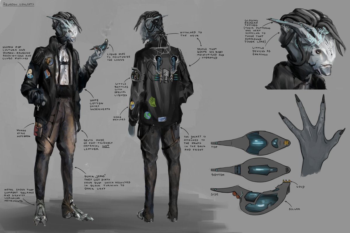 mindhavengames's tweet photo. Day 1/5: To kick off the concept art theme week, we have a big reveal for you! Ever wondered what the mysterious, gravity-wielding Azureans look like? Here's a picture of one, who plays an important role in the Sky Beneath lore #skybeneath #adventuregame #indiegame #indiedev #ue4 https://t.co/0luryriNx3