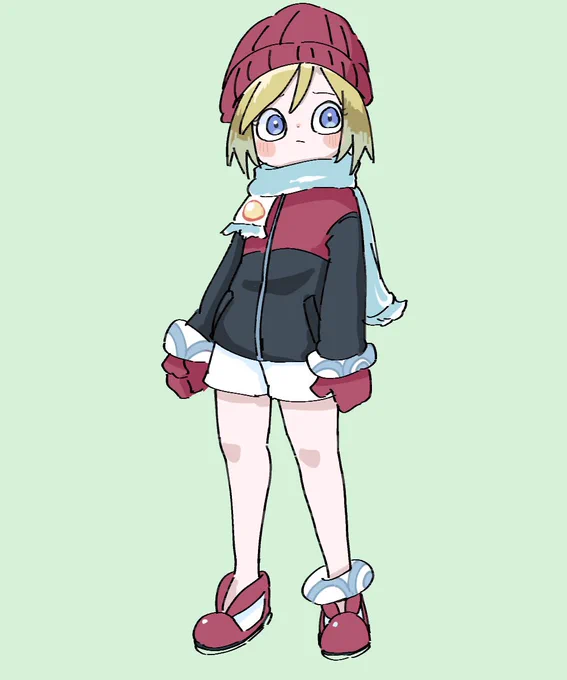 あえて厚着のカイちゃんを描きました。 