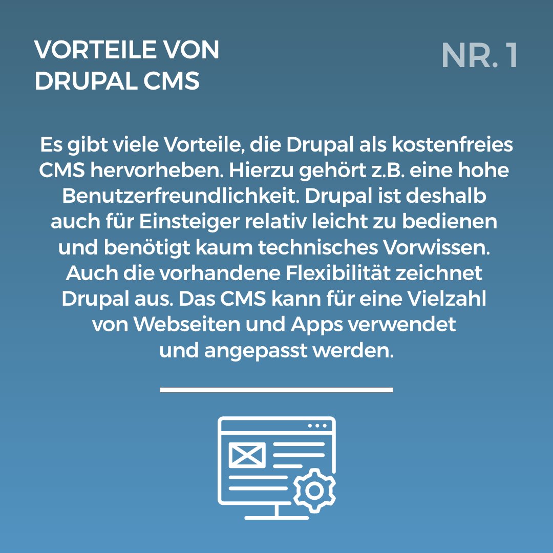 progressive_de's tweet photo. Was macht eigentlich eine Drupal Agentur und welche Vorteile bringt ein Drupal CMS mit sich? Hier erfahrt ihr es!☝ #ux #uxdesign #webdesign #drupal #DigitalTuesday https://t.co/28aiJiU0mz