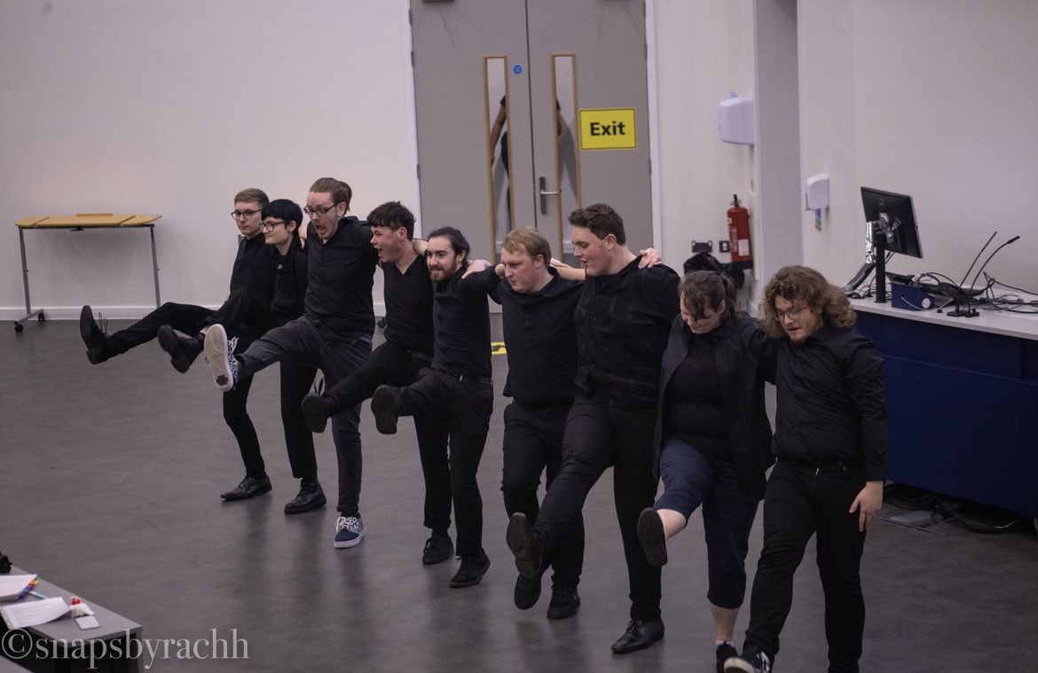 ULMusicals's tweet photo. Opening our Second Act is our male ensemble number Turn it Off from the Book of Mormon, soloists Phillip Holmes, Nathanael French, Tim Peverill, Will Smith &amp; Will Dennison.

Photographer: Rachel Williams
Choreographer: Georgia Smith
Musical Director, Video Editor: Valerie Arindra https://t.co/HjicDivwak
