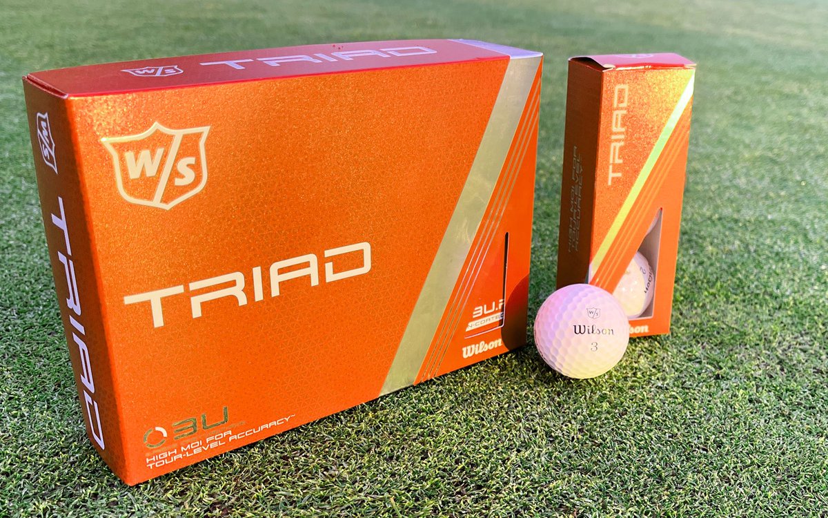 New Wilson Staff Triad ball available today! Golfhq.com <a href="/WilsonGolf/">Wilson Golf</a>