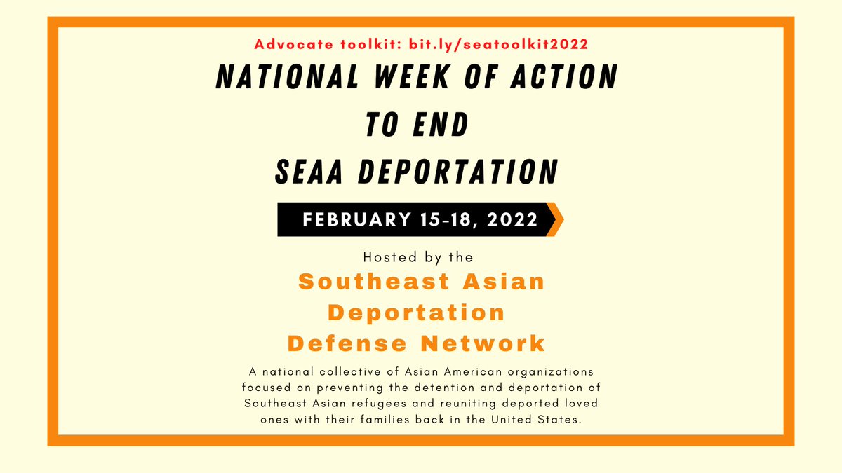 ACTION ALERT: The Southeast Asian Defense Deportation Network has learned that @ICEgov may resume #deportations of Cambodian Americans as early as this week. Join SEADDN's Week of Action to #StopTheRaids and #LiftTheSanction against Cambodia! Learn more: searac.org/immigration/ac…