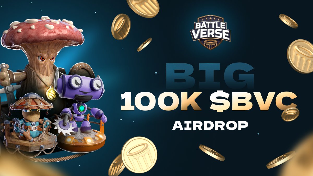 BattleVerse (@battleverse_io) on Twitter photo 🎉<a href="/BattleVerse_io/">BattleVerse</a> BIG $100,000 $BVC #Airdrop to celebrate the upcoming IDO and listing!
🔥Participate in #BattleVerse #NFT #P2E #Metaverse #giveaway
💸Prizes: 200 ppl - $25 in $BVC each
🤩No refs: equal chances for everyone
⏰Deadline: March 9
👉Link: gleam.io/1l15k/battleve… 🎉<a href="/BattleVerse_io/">BattleVerse</a> BIG $100,000 $BVC #Airdrop to celebrate the upcoming IDO and listing!
🔥Participate in #BattleVerse #NFT #P2E #Metaverse #giveaway
💸Prizes: 200 ppl - $25 in $BVC each
🤩No refs: equal chances for everyone
⏰Deadline: March 9
👉Link: gleam.io/1l15k/battleve…