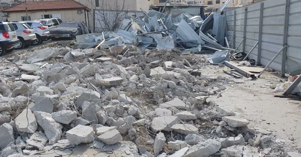 ML35209678's tweet photo. Photos | Israeli occupation forces demolished a Palestinian-owned commercial structure in the occupied Jerusalem neighborhood of Beit Hanina, today.
#EndIsraeliApartheid #SaveYatta https://t.co/8DR0NZUwJN