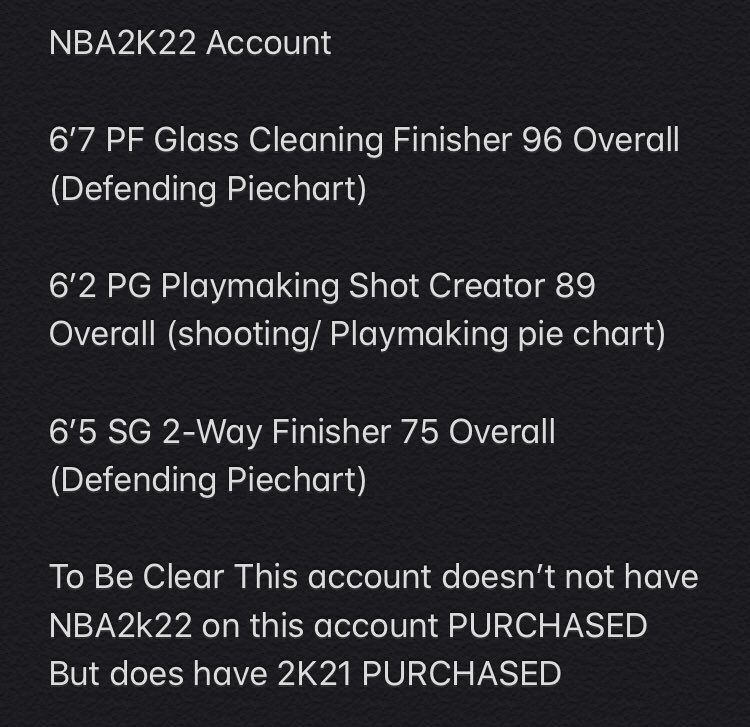 Selling NBA 2K21/22 Account! Dm with serious offers only.