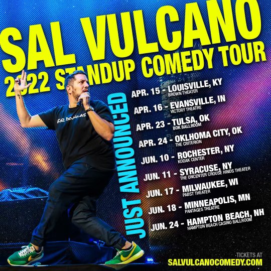SalVulcano's tweet photo. NEW TOUR DATES ANNOUNCED!

Presale is tomorrow at 10am local time. 

Use promo code: GODLESS

Go to: https://t.co/oRXXrByeg4 

They go on sale to general public on Friday so get the best seats tomorrow morn!

Tag a friend who you know would like to go! ✌ https://t.co/Yzvw4nypm4
