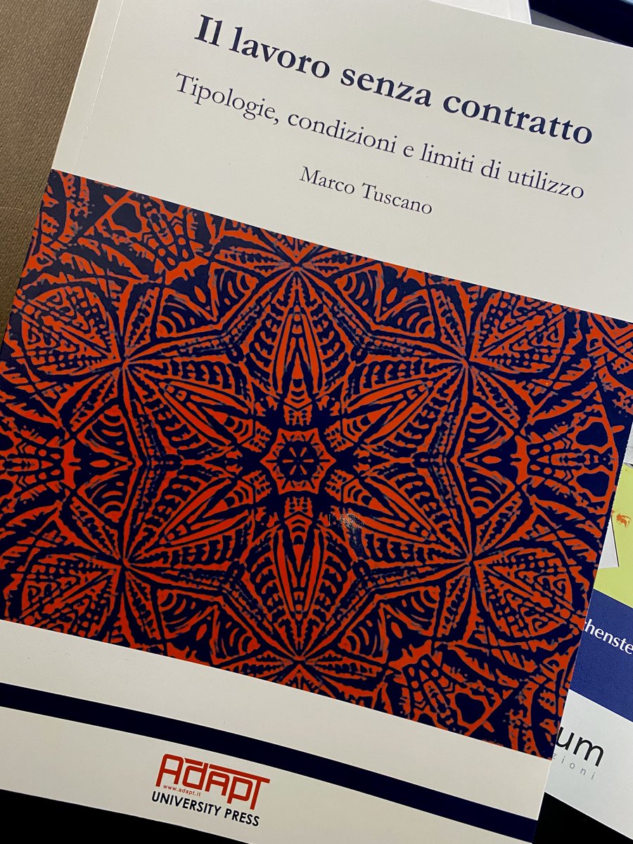 "Il lavoro senza contratto. Tipologie, condizioni e limiti di utilizzo".
Arrivato oggi dalla tipografia, a breve in circolazione. 
Bravo @MarcoTuscano 
#LavoroFamiliare #Tirocini #BorseLavoro #LavoroOccasionale #LavoriPubblicaUtilità #Volontariato #ServizioCivile
