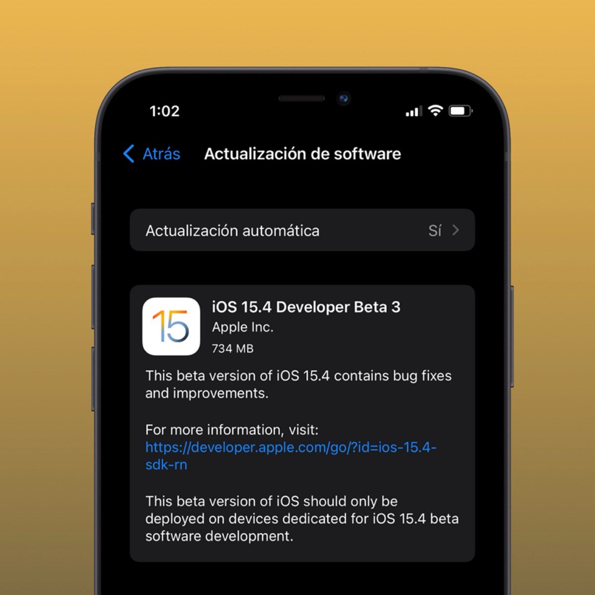 ZonaAppleWorld's tweet image. 🚨Se ha lanzado la tercera Beta para Desarrollades de iOS 15.4 

#iPhone #iOS154DevBeta3