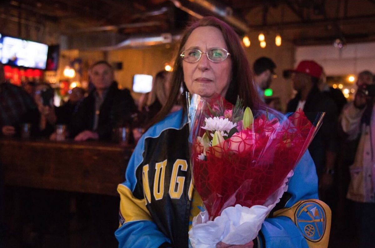 OfficialNBARefs's tweet photo. Please join the NBRA in prayer for Denver Nuggets superfan and unofficial team mom, Vicki Ray, during this unimaginable time. Vicki has always supported the refs and our hearts are with her and her family. #prayforRay https://t.co/RfLIoxiNCA