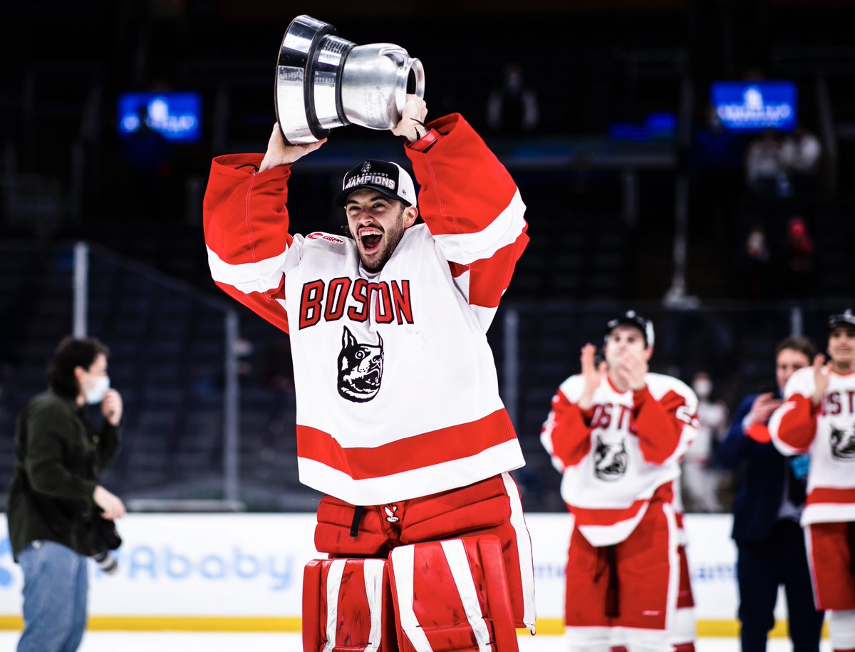 Vinny was incredible last night.

19 saves, including 10 in the third period, to become just the second Terrier to post a shutout in a Beanpot championship game.

What a performance.