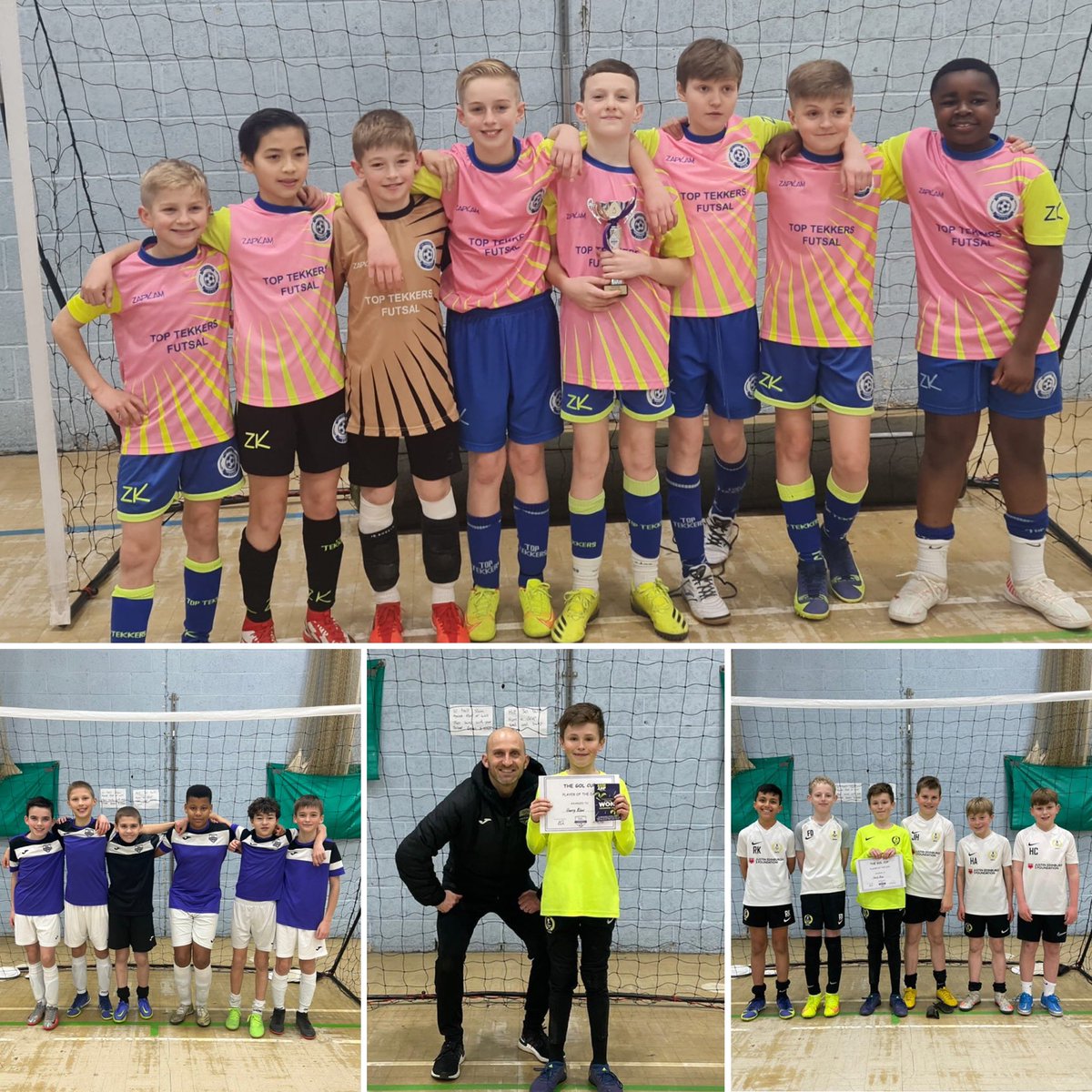 Gol_Futsal's tweet photo. #GolCup day 2 - Well done to all the participants in todays tournaments! 

Congratulations @mrfaessex &amp; @TTekkersYellows for winning their sections 🏆🏆👏⚽️
The “player of the day” awards went to Gol’s Eddie K &amp; Harry B from MRFA, both winning free @BaseJumpUK tickets! 👏🟣⚪️⚽️ https://t.co/XeO98qNweO