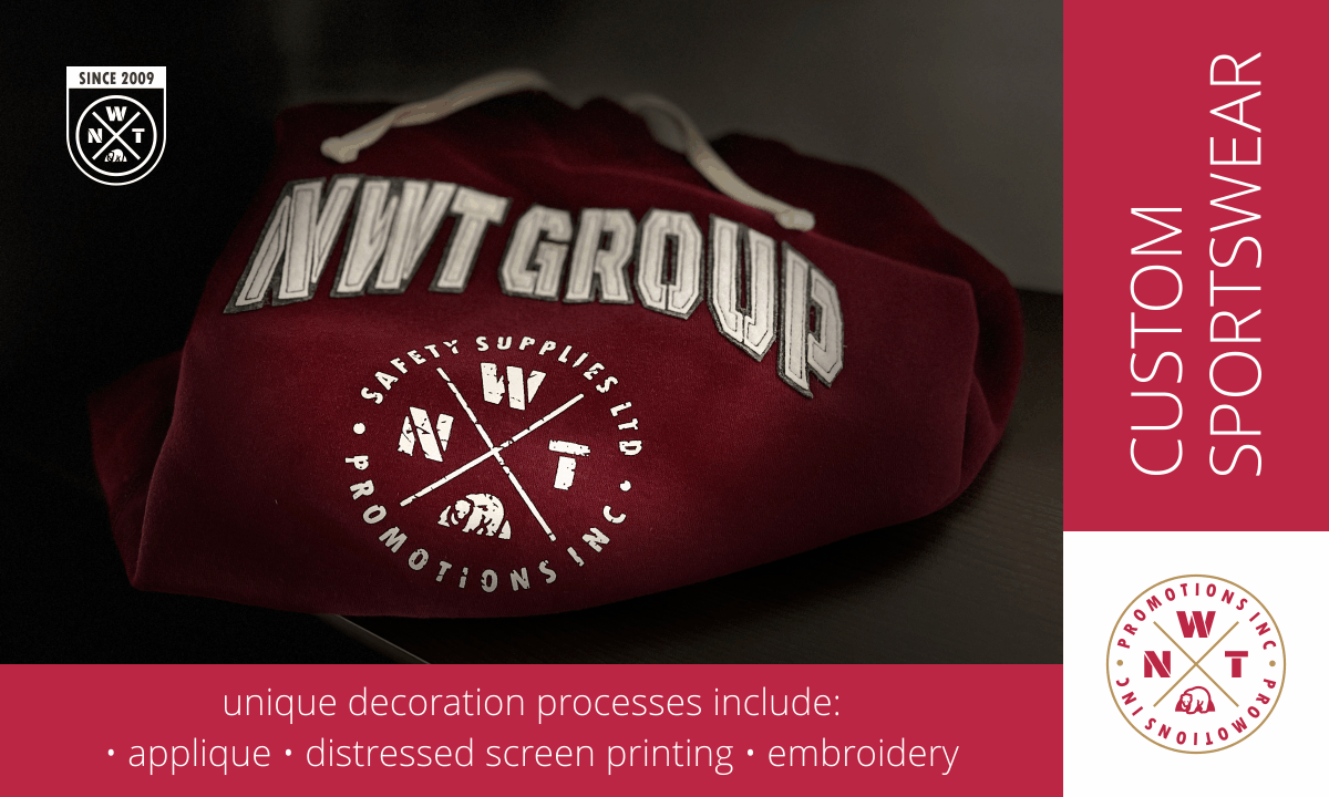 NWT Promotions Inc. has a large selection of sportswear for effective brand recognition. #customsportswear #promotionalproducts #sprucegrove #stonyplain