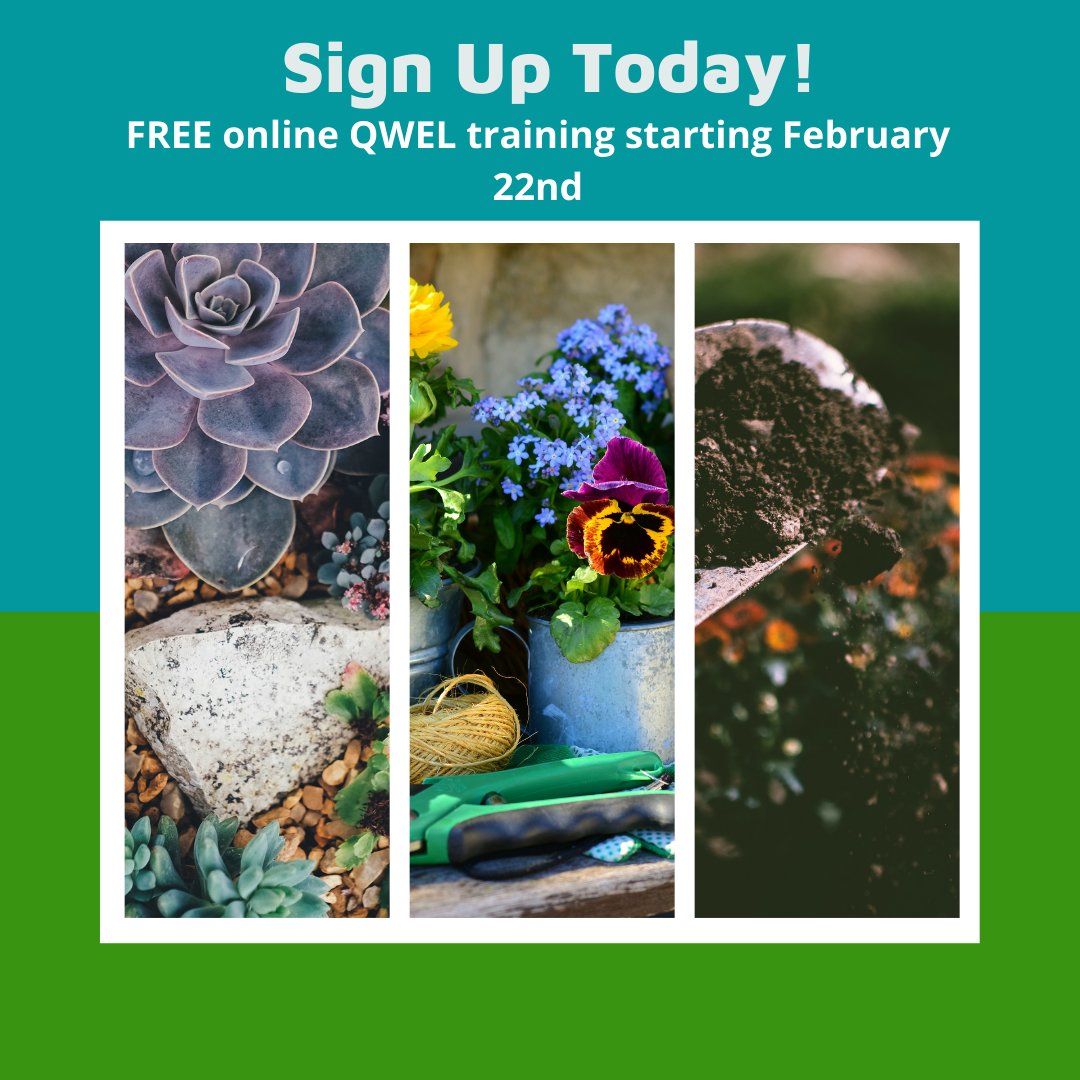 We are offering a FREE online training for landscape professionals starting February 22nd! Register today to become a Qualified Water Efficient Landscaper!
Register here: qwel.net/pub/class/301

#waterconservation #savewater #drought