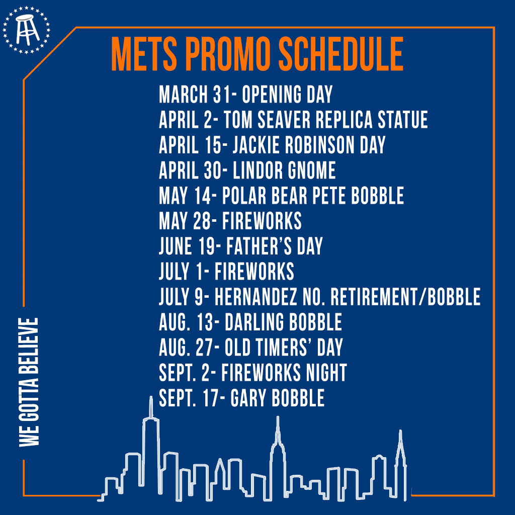 We Gotta Believe on X: Mets promo schedule is incomplete and we have no  idea if they'll start on time, but here's what we know #LGM   / X