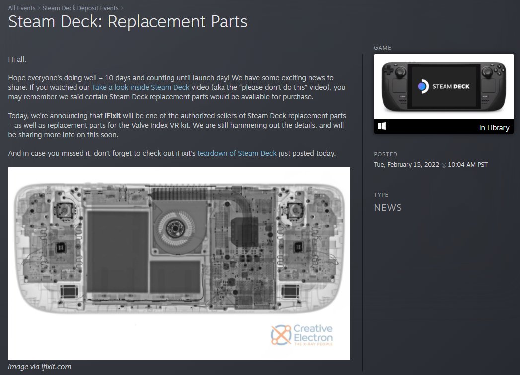Steam Deck Parts – iFixit Store
