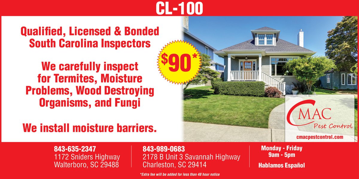 CmacPest's tweet image. #pestcontrol #Local #lowcountry #inspection