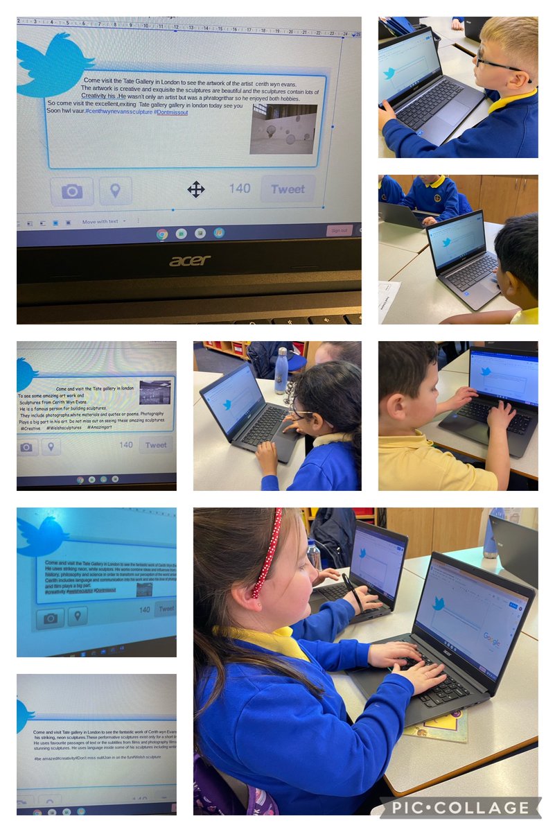 All_SaintsPri's tweet photo. #Blwyddn4 enjoyed expressing their creative side today collaborating on sculptures in the style of the Welsh sculptor Cerith Wyn Evans. We also wrote our own “tweets” about his work. # creativity #collaboration #welshdimension https://t.co/EtEtQiteKt