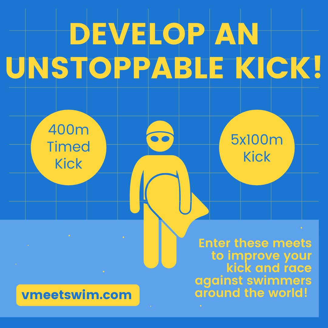 Strengthen your swim kick by competing in the kick meets hosted on VMeetSwim by <a href="/LBarracudas/">Leyland Barracudas ASC</a> and <a href="/BrentwoodSC_/">Brentwood SC</a> 🦵

There have been over 300 times already entered in these meets! Enter your times now for free at vmeetswim.com!
