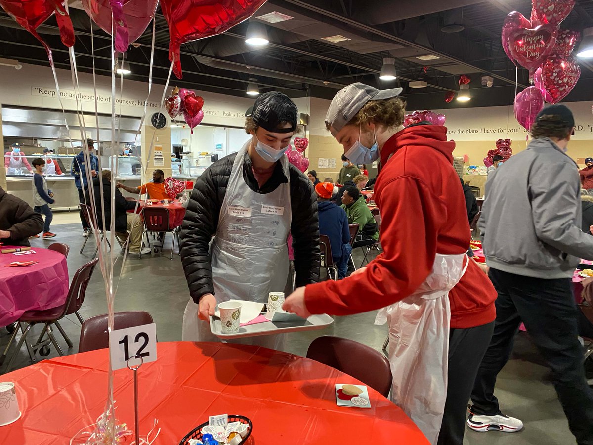 OmahaLancers's tweet image. The boys had a great time volunteering at the Valentine's Day Dinner at the Open Door Mission Lydia House last night!