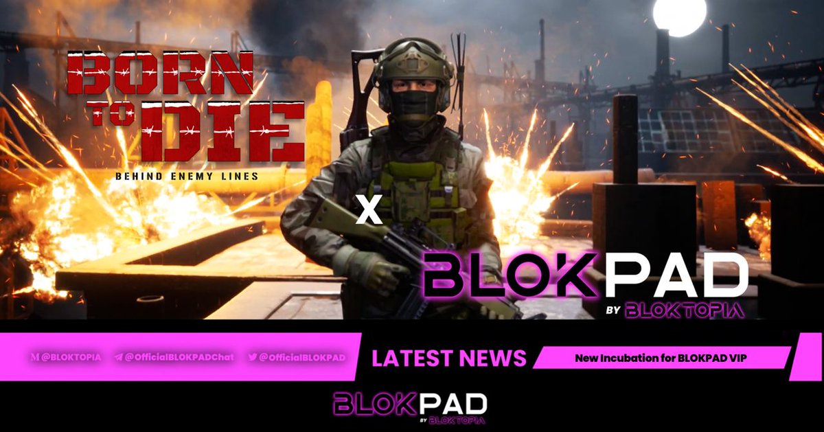 BLOKPAD VIP to incubate and launch the exciting new AI-powered #P2E shooter game @BornToDieGame #Bloktopia #blok #Launchpad #IGO #IDOs #IDO $BLOK $BPAD medium.com/@bloktopia/510…