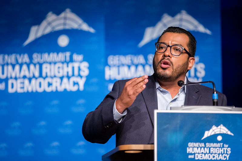 GenevaSummit's tweet photo. Maradiaga was imprisoned just for trying to run against the dictatorial Daniel Ortega in November's elections.

At #GS19 he told us that "despite efforts to sound the alarm, the world has remained silent."

Now he needs you to break your silence. Join the fight to #FreeFélix. https://t.co/m67rtqQQGm