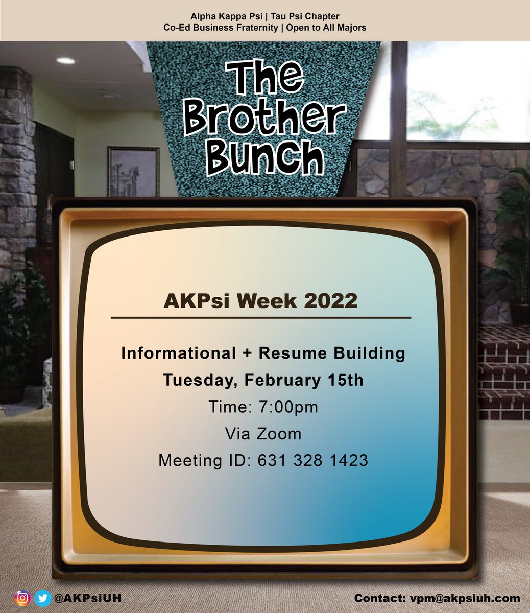 Today is the first day of the Brother Brunch ! Come out to learn more about our organization while building your resume ! #uh22 #uh23 #uh24 #uh25