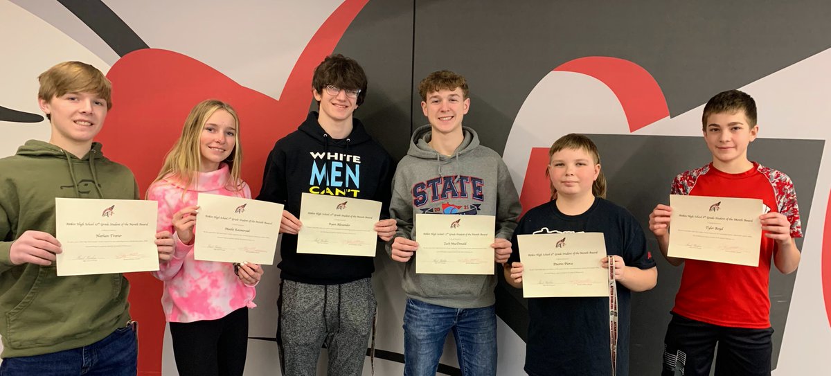 AGobblers's tweet photo. Congrats to our February Student of the Month Winners!

These students were chosen by our teaching staff. They work hard and try their best in all aspects of the school. They go above and beyond to look out for others and are excellent role models. Again congrats! https://t.co/2DPfM5MPLS