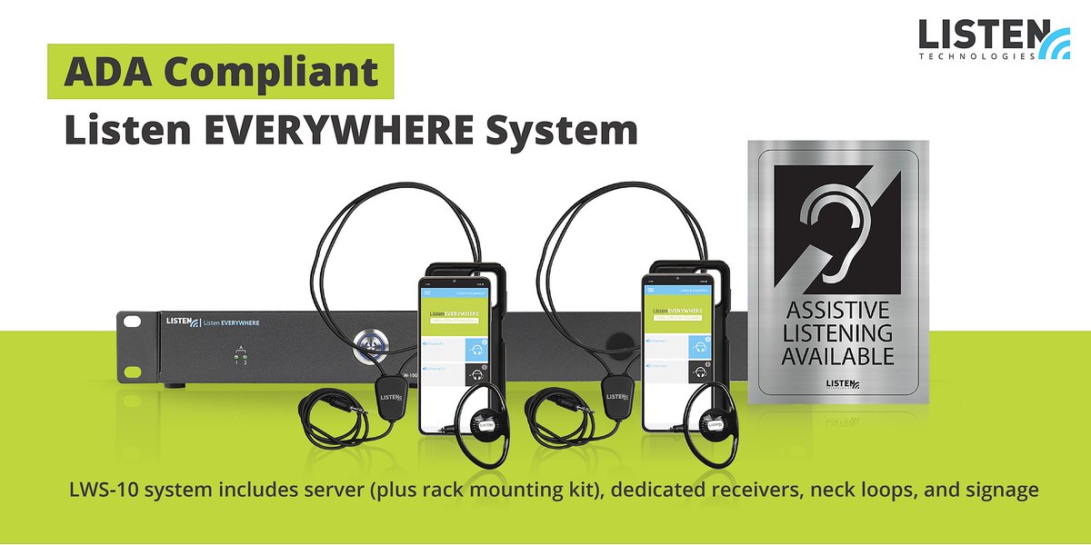 Big news! #ListenTech now offers a fully ADA compliant Wi-Fi assistive listening system. 

#Accessible #Inclusive #ADA #Compliant #AssistiveTechnology #AssistiveListening #ListenEverywhere #ListenTech #HearClearly 

listentech.com/1020-wifi-audi…